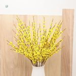 Branche de fleurs en plastique pour décoration durable