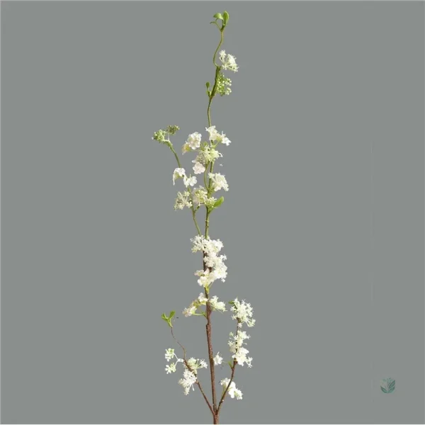 Branche décorative avec fleurs colorées