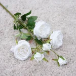 Branche de roses synthétiques pour arrangements floraux