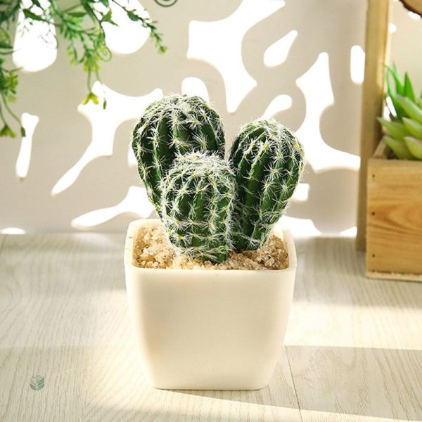 Cactus artificiel en pot décoratif pour intérieur