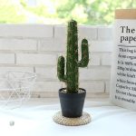 Cactus décoratif en plastique, accessoire moderne pour maison