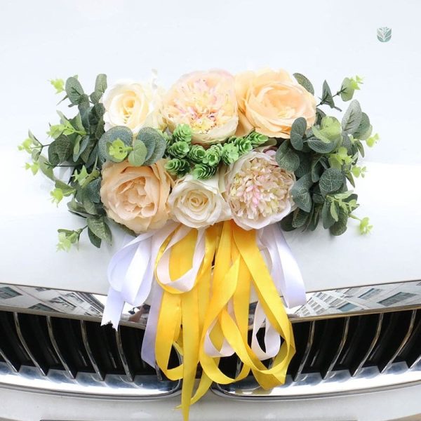 Fleur décorative pour voiture de fête nuptiale