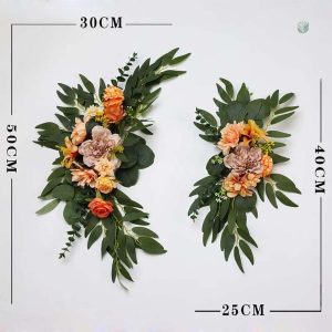 Arrangement floral artificiel pour réception de mariage
