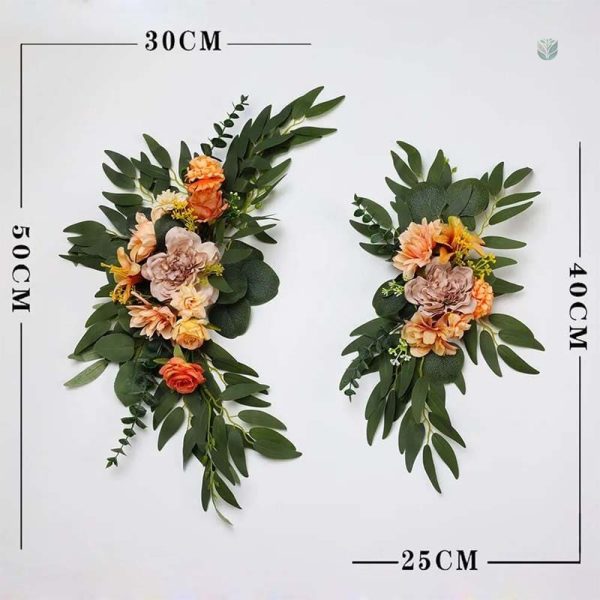 Arrangement floral artificiel pour réception de mariage