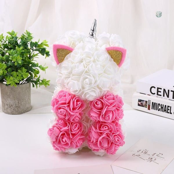 Rose artificielle en forme de chat, design élégant