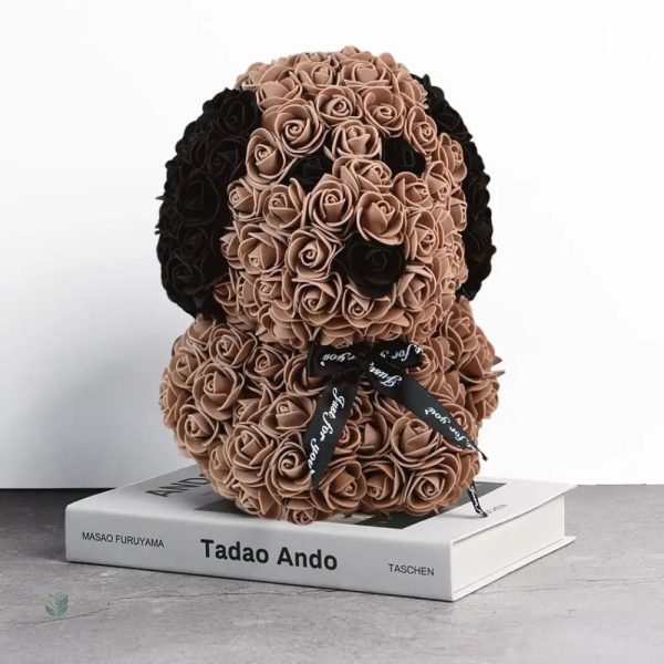 Chien en fleurs éternelles, cadeau original