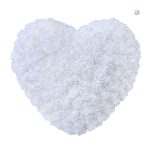 Cœur en fleurs roses artificielles