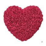 Bouquet de roses en forme de cœur