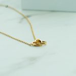 Rose éternelle en coffret avec collier
