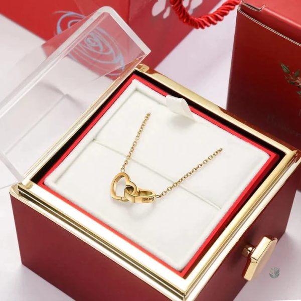 Coffret romantique avec rose et accessoire
