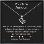 Collier romantique avec rose éternelle