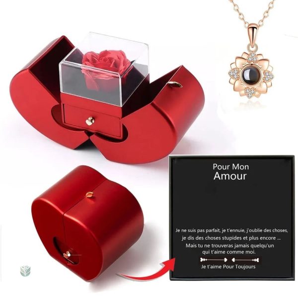 Accessoire sentimental avec rose éternelle