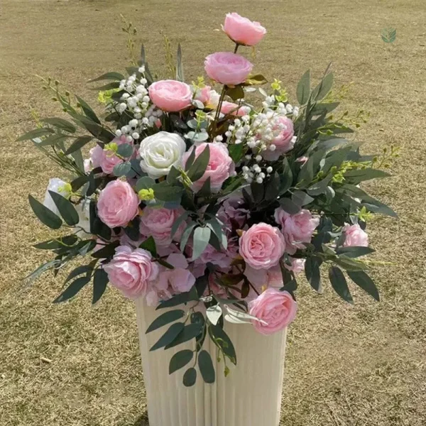 Fleurs décoratives en matériaux synthétiques variés