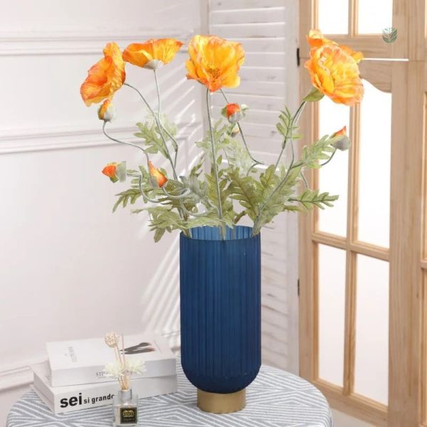 Fleurs artificielles coquelicot pour décoration intérieure