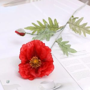 Coquelicot artificiel, ajout coloré à votre espace