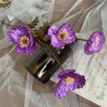 Fleur vintage en tissu, coquelicot