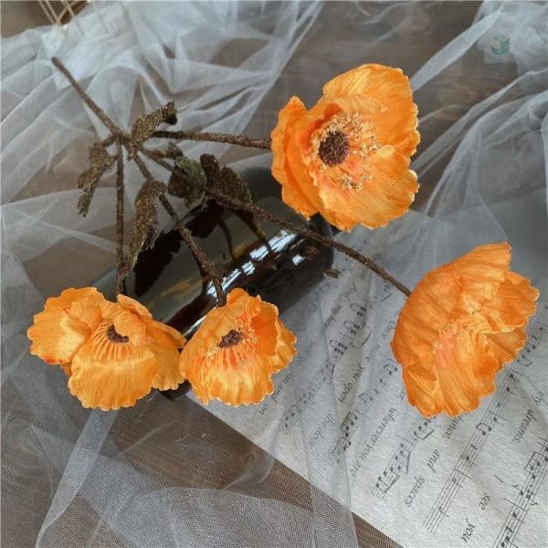 Artificiel coquelicot, fleur élégante