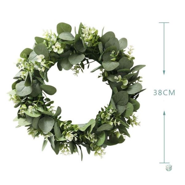 Couronne de fleurs d'eucalyptus, style chic et moderne