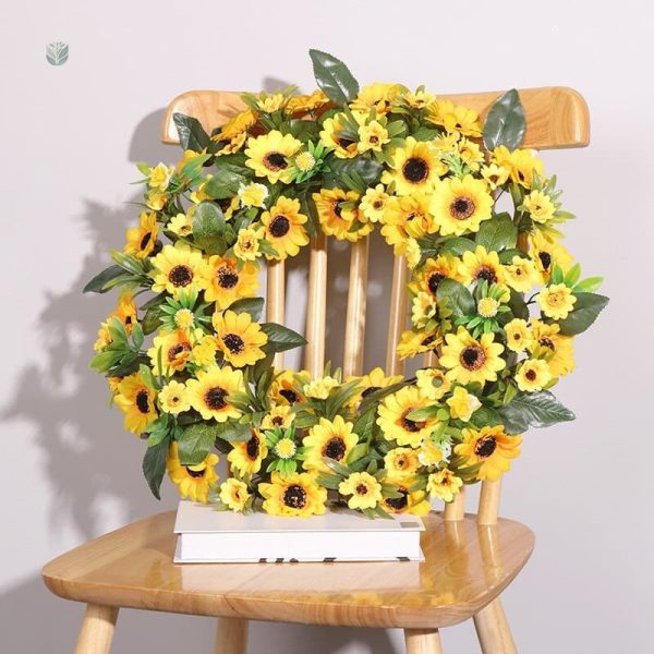Couronne florale aux tournesols éclatants