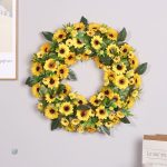 Couronne de fleurs estivales avec tournesols
