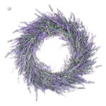 Couronne de fleurs de lavande séchées au style naturel