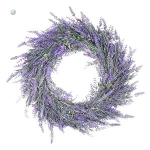 Couronne de fleurs de lavande séchées au style naturel