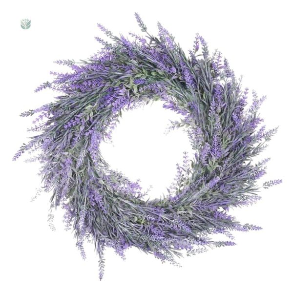 Couronne de fleurs de lavande séchées au style naturel