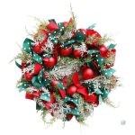 Couronne festive avec éléments naturels pour les fêtes de fin d'année