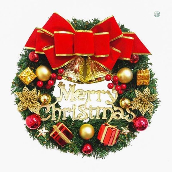 Couronne de Noël élégante pour la porte d'entrée