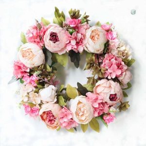 Couronne de fleurs de pivoine pour occasions spéciales