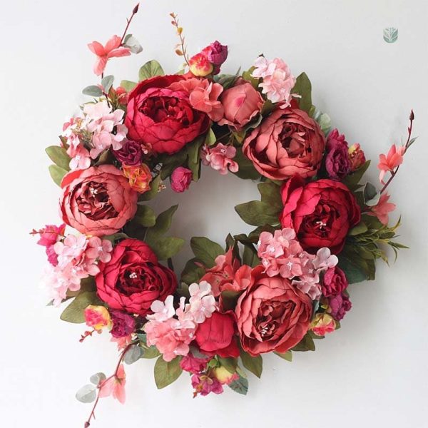 Couronne de pivoines douces et féminines