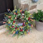 Couronne de fleurs séchées artisanale