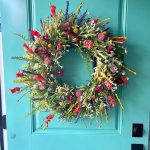 Couronne florale en fleurs séchées naturelles
