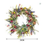 Accessoire déco : couronne de fleurs séchées