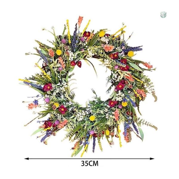 Accessoire déco : couronne de fleurs séchées