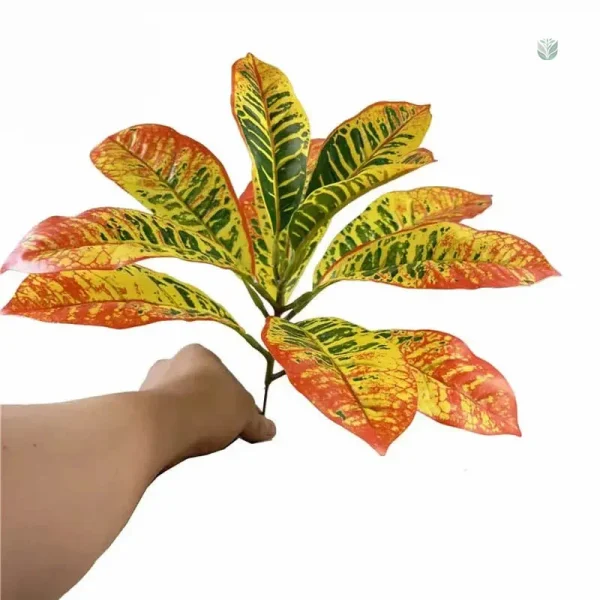 Faux Croton vert pour décoration intérieure