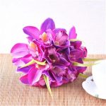 Fleurs Cymbidium synthétiques pour intérieur stylé