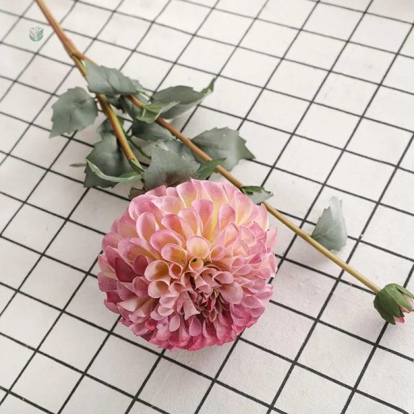 Dahlia décoratif en plastique pour sépulture