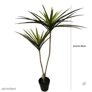 Grandes feuilles de Dracaena Marginata imitation réaliste