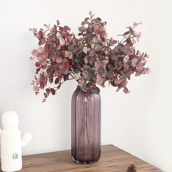Eucalyptus artificiel aux teintes automnales