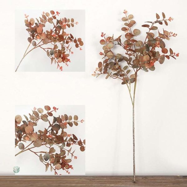 Faux eucalyptus aux couleurs chaudes d'automne