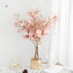 Eucalyptus artificiel rose décoratif