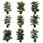Plante artificielle en pot, style minimaliste