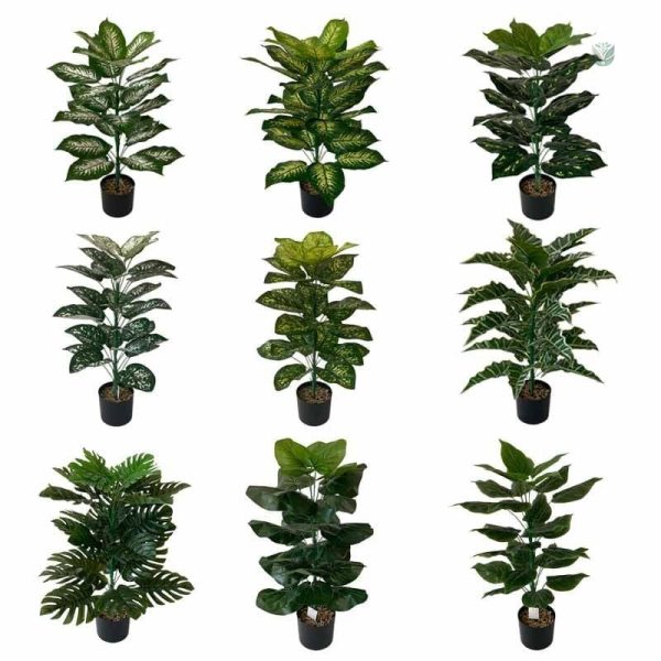Plante artificielle en pot, style minimaliste