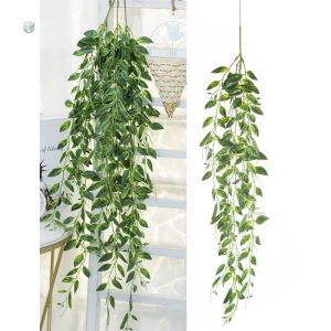 Fausse plante suspendue décorative en vert