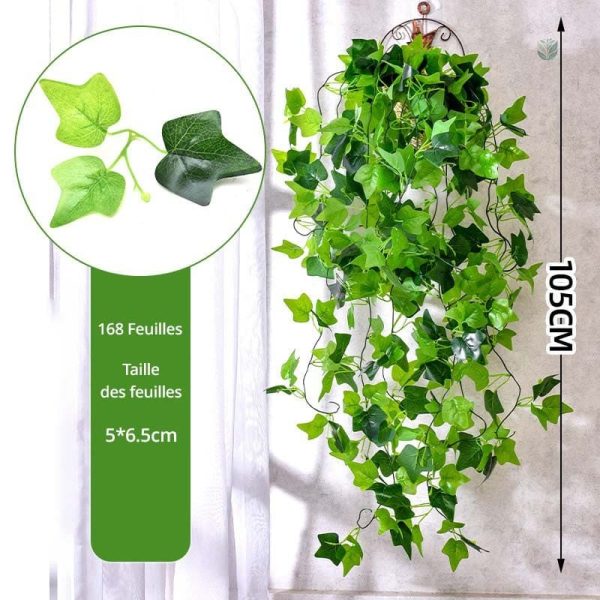 Plantes décoratives artificielles aux feuilles tombantes