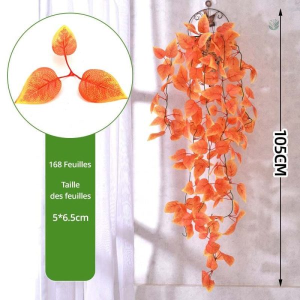 Fausses plantes retombantes en vert luxuriant
