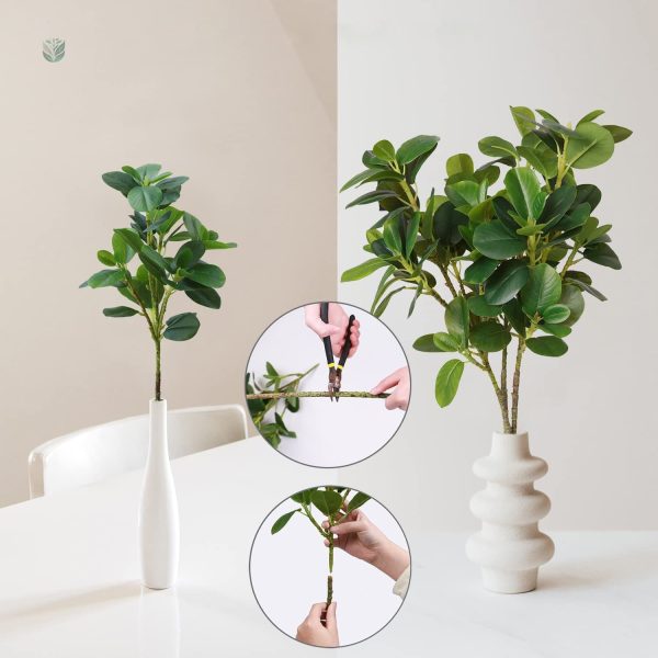 Branche artificielle de ficus, ajout de verdure élégante