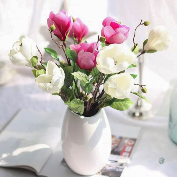 Branche artificielle de magnolia pour décoration intérieure