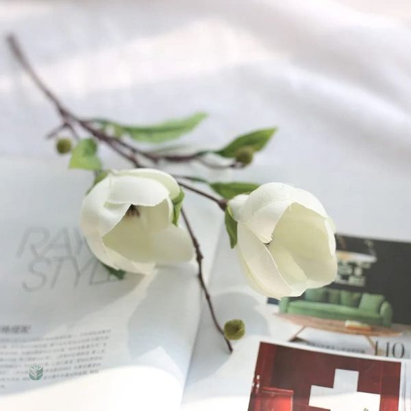Branche de magnolia réaliste pour arrangements floraux